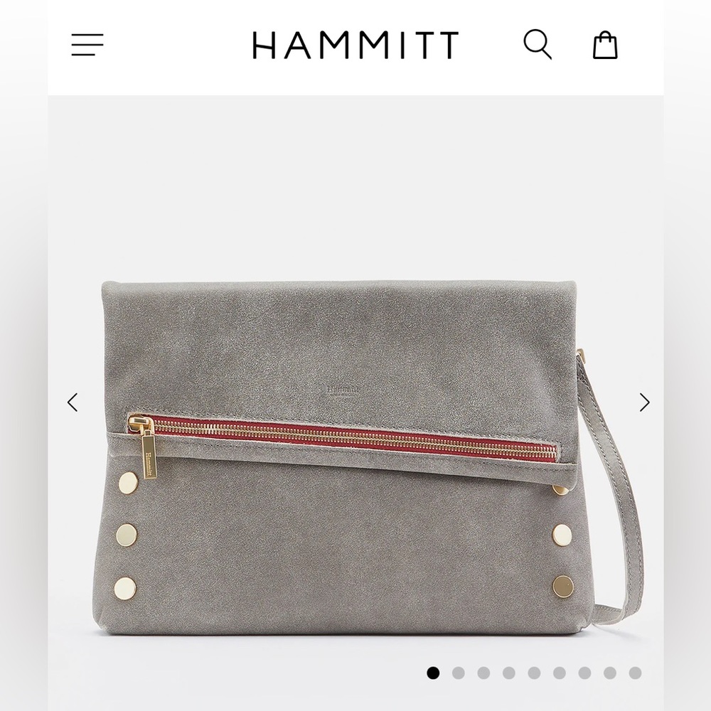 Hammit Oversized Crossed Body Clutch - VIP Large in Pewter